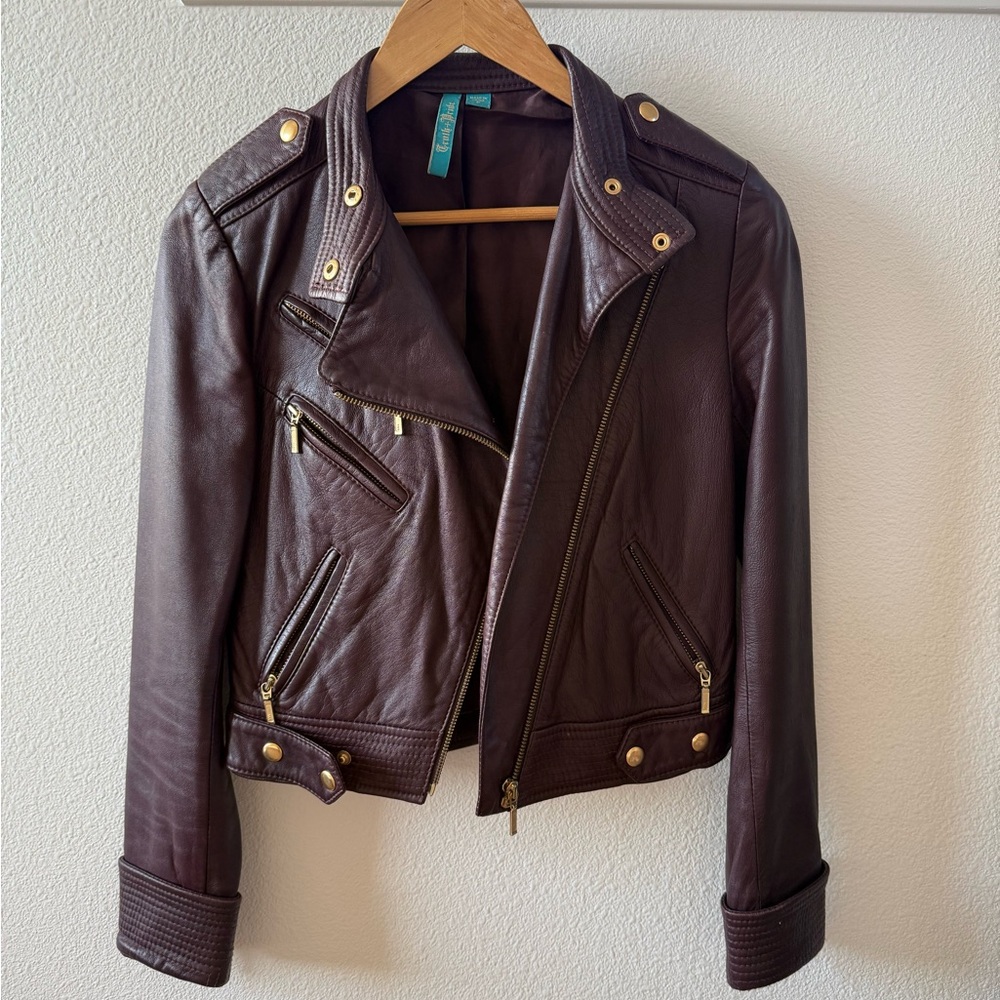 Truth & Pride Burgundy Leather Jacket